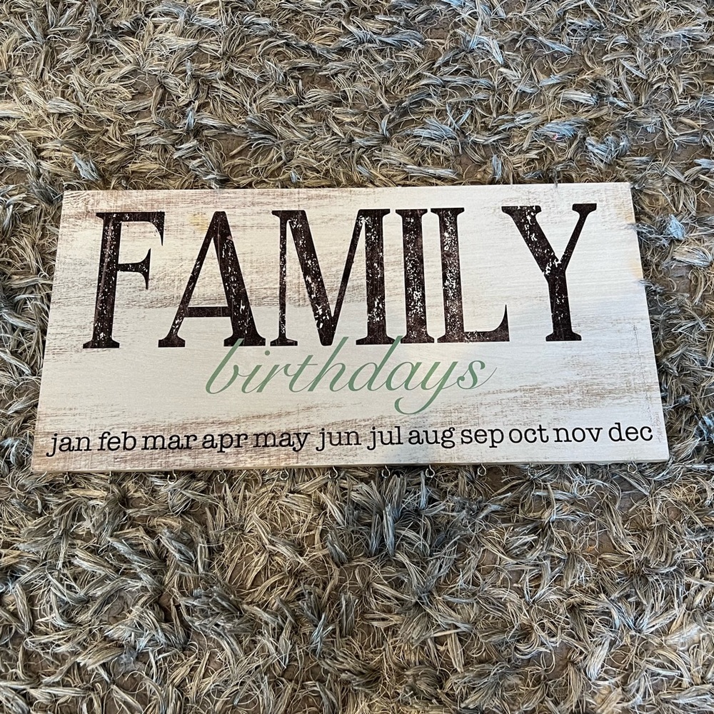 Wall Art - Family Birthdays